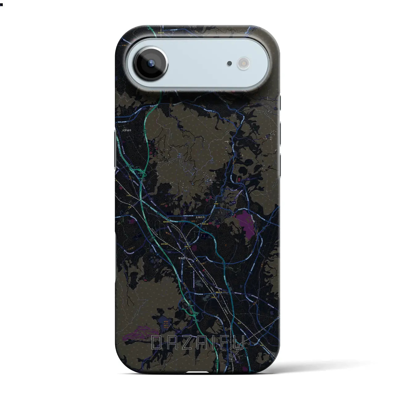 【太宰府(福岡県)】地図柄iPhoneケース(バックカバータイプ)