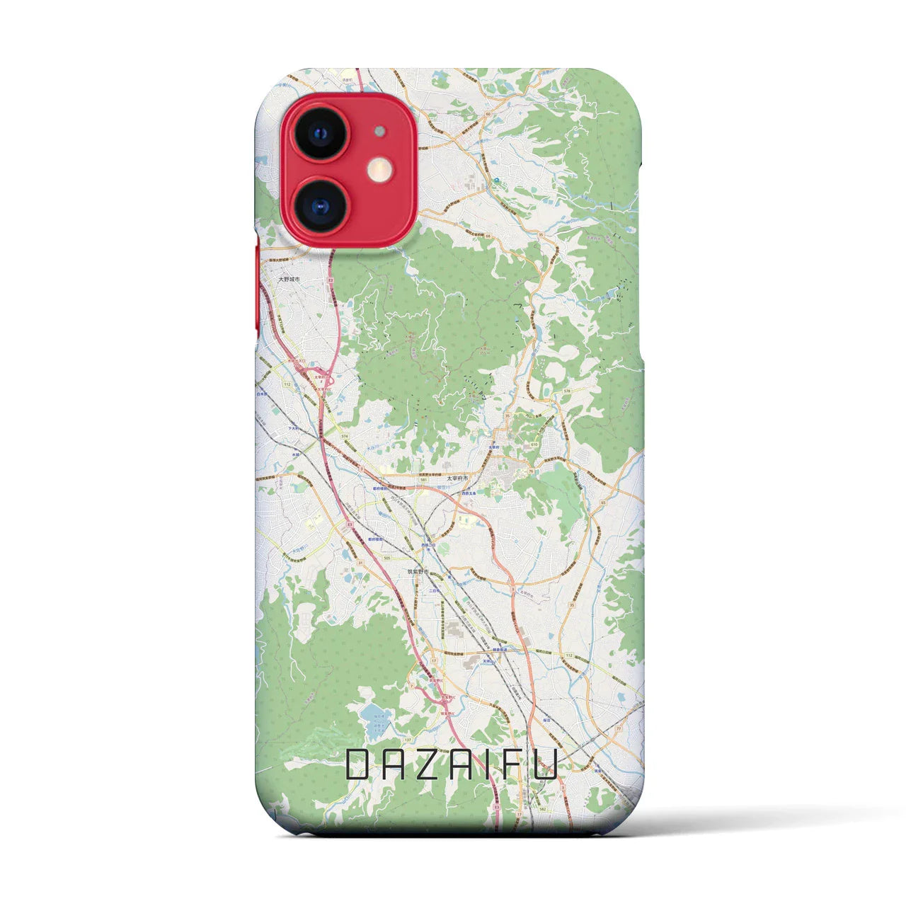 【太宰府(福岡県)】地図柄iPhoneケース(バックカバータイプ)