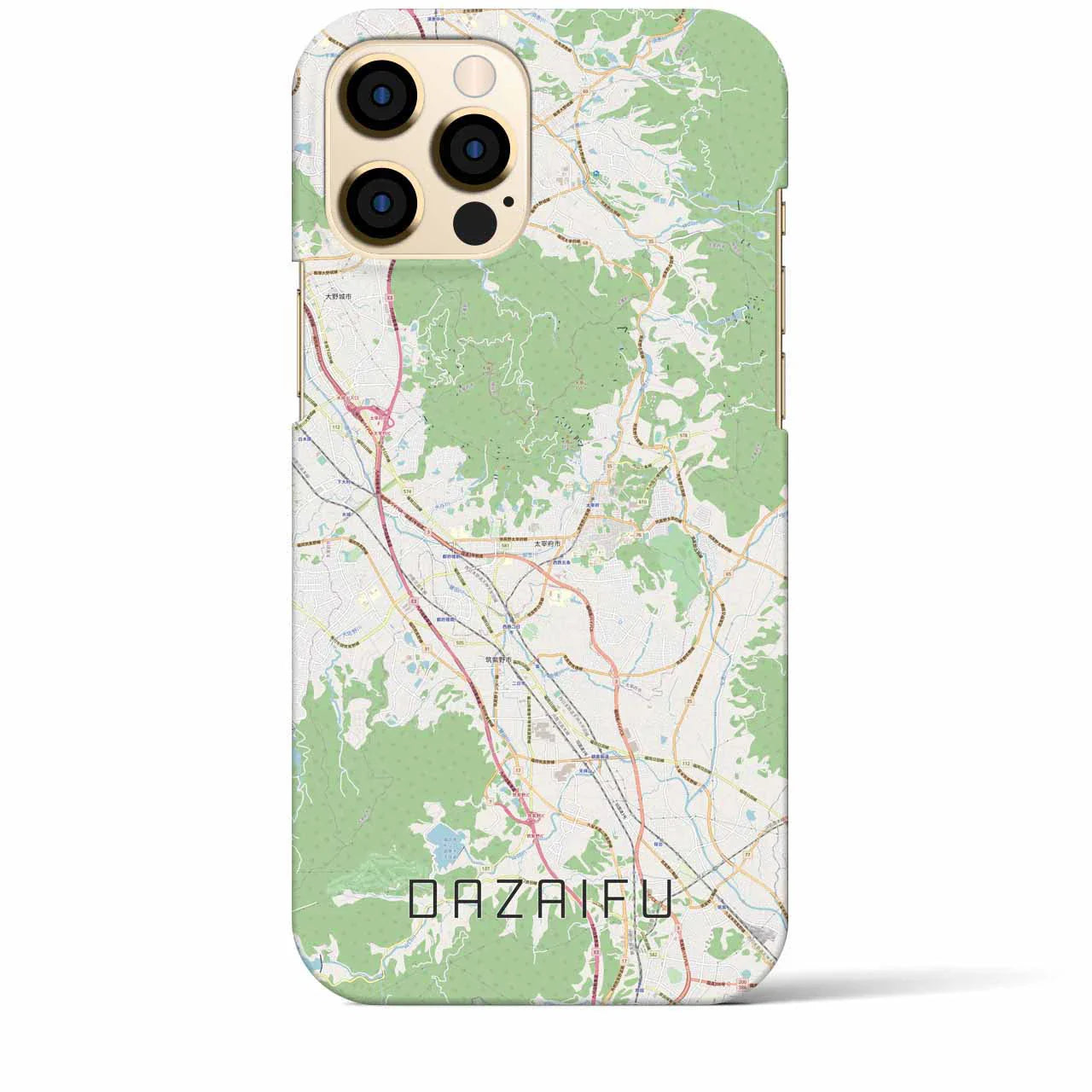 【太宰府(福岡県)】地図柄iPhoneケース(バックカバータイプ)