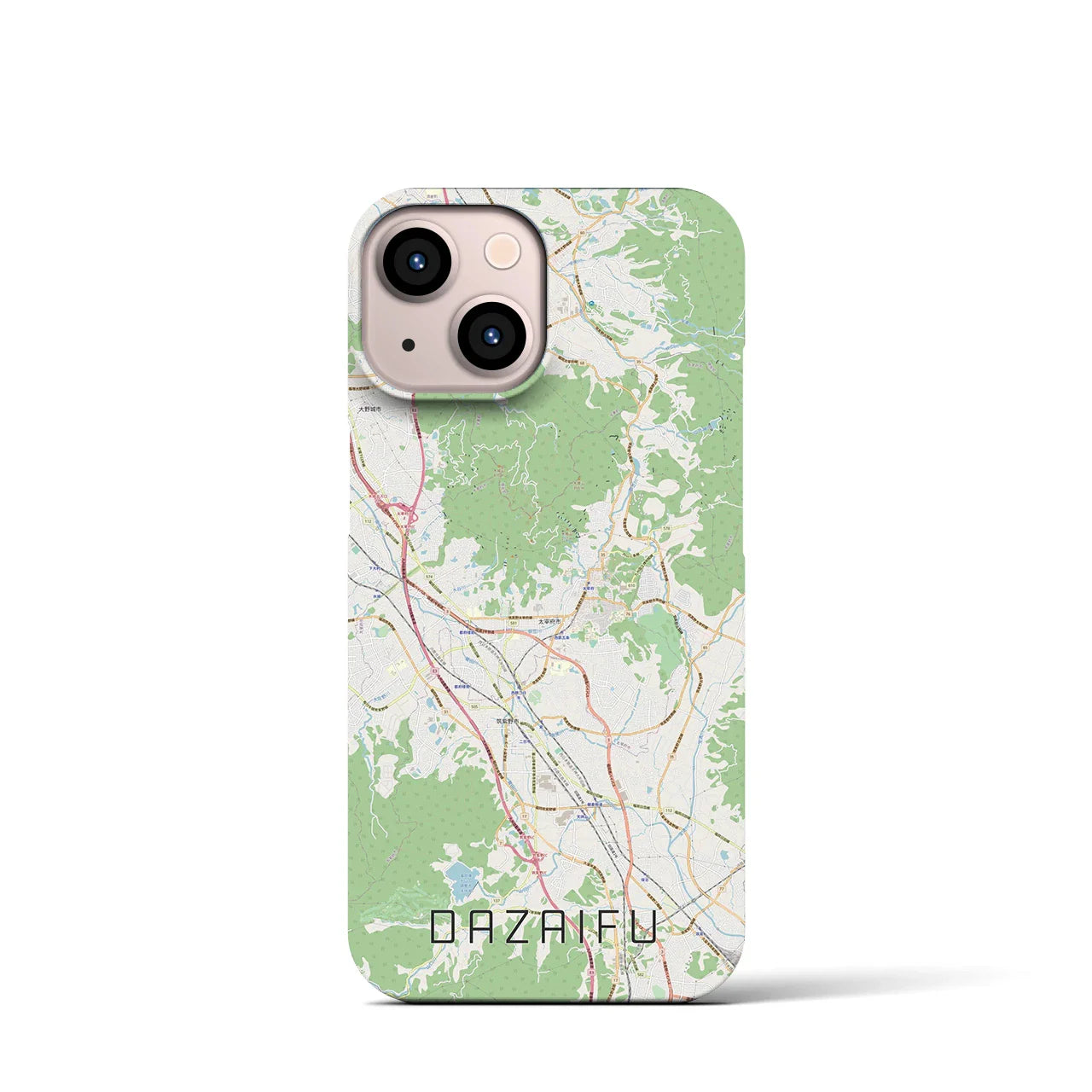 【太宰府(福岡県)】地図柄iPhoneケース(バックカバータイプ)