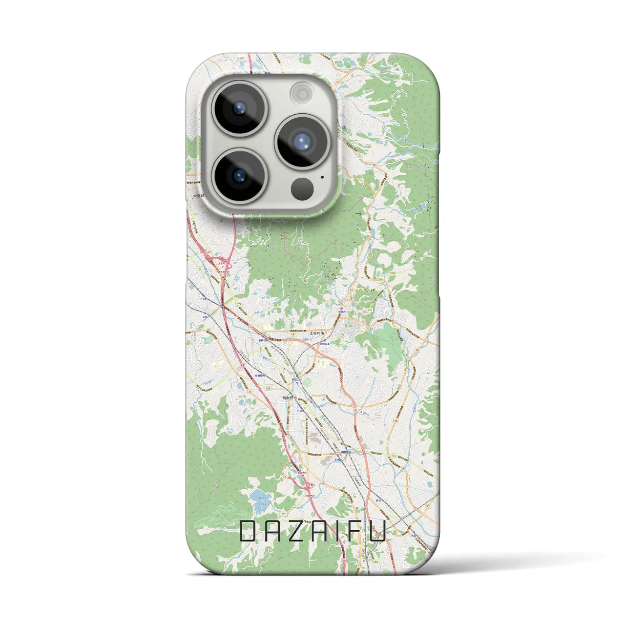 【太宰府(福岡県)】地図柄iPhoneケース(バックカバータイプ)