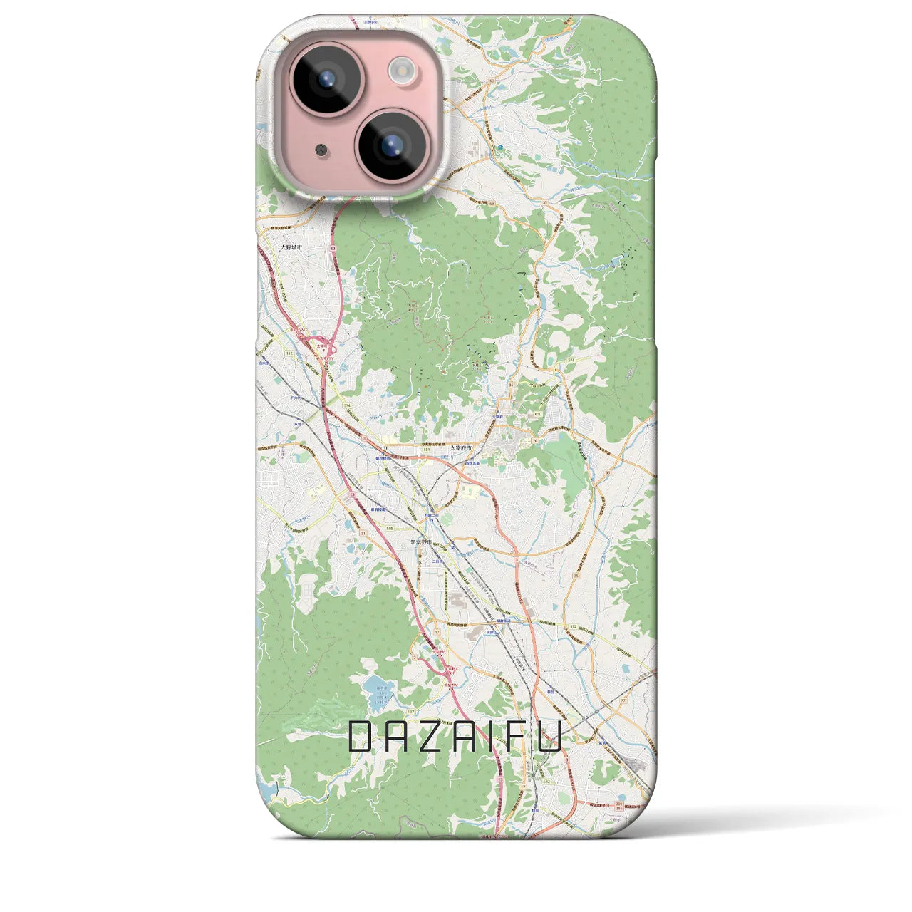【太宰府(福岡県)】地図柄iPhoneケース(バックカバータイプ)