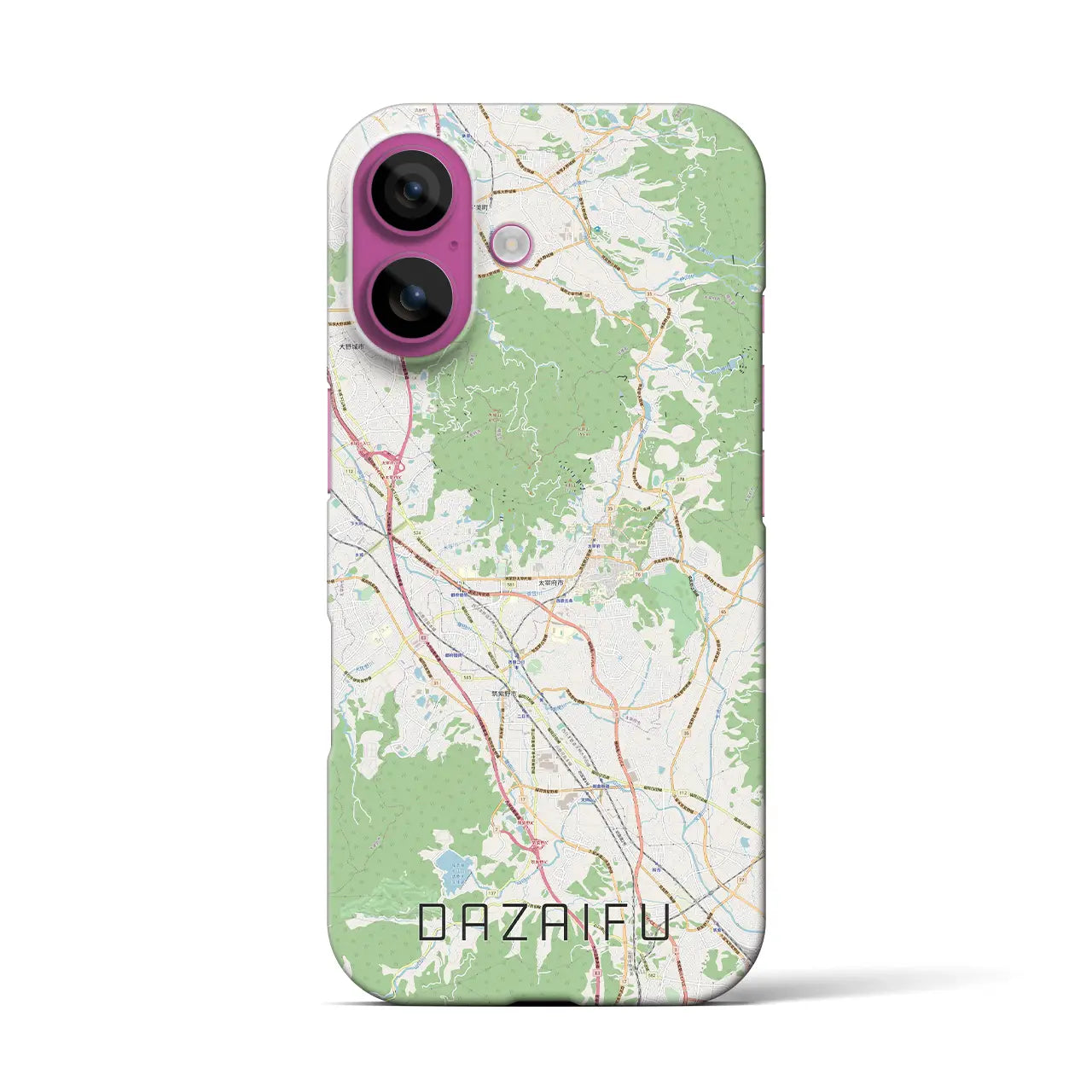 【太宰府(福岡県)】地図柄iPhoneケース(バックカバータイプ)