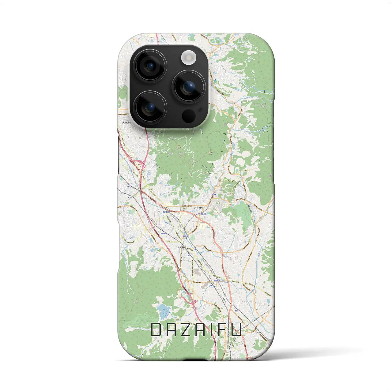 【太宰府(福岡県)】地図柄iPhoneケース(バックカバータイプ)