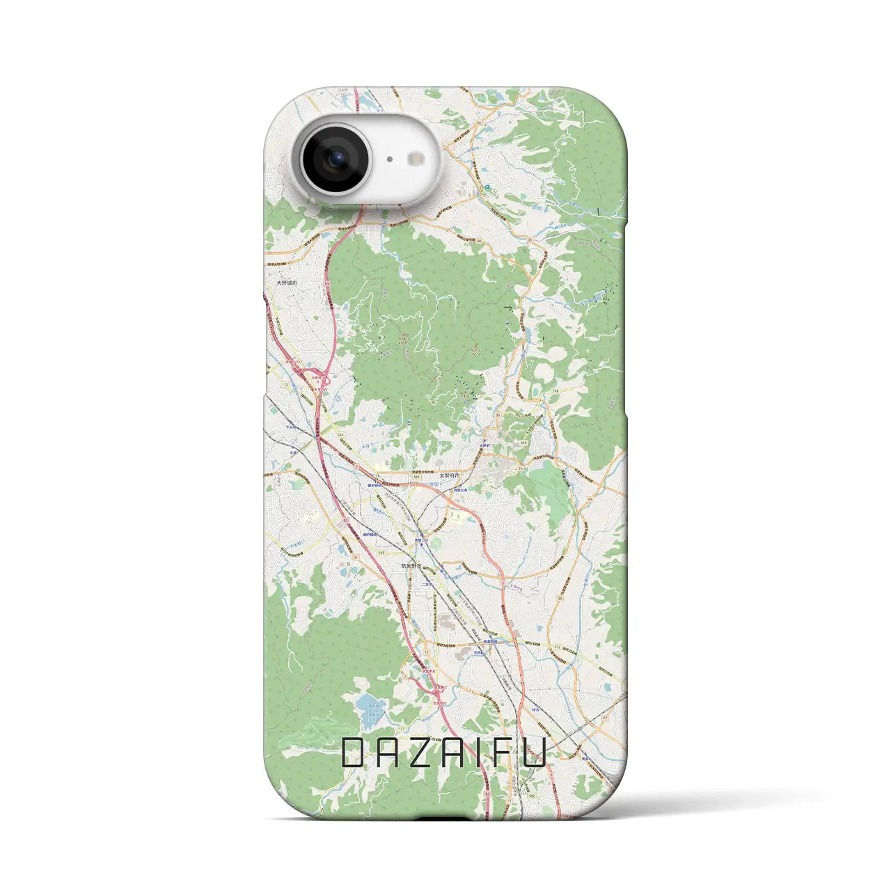 【太宰府(福岡県)】地図柄iPhoneケース(バックカバータイプ)