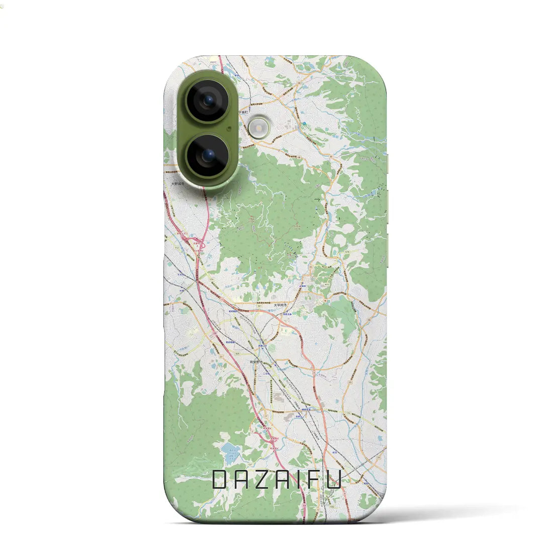 【太宰府(福岡県)】地図柄iPhoneケース(バックカバータイプ)ナチュラル・iPhone 17 Pro Max 用