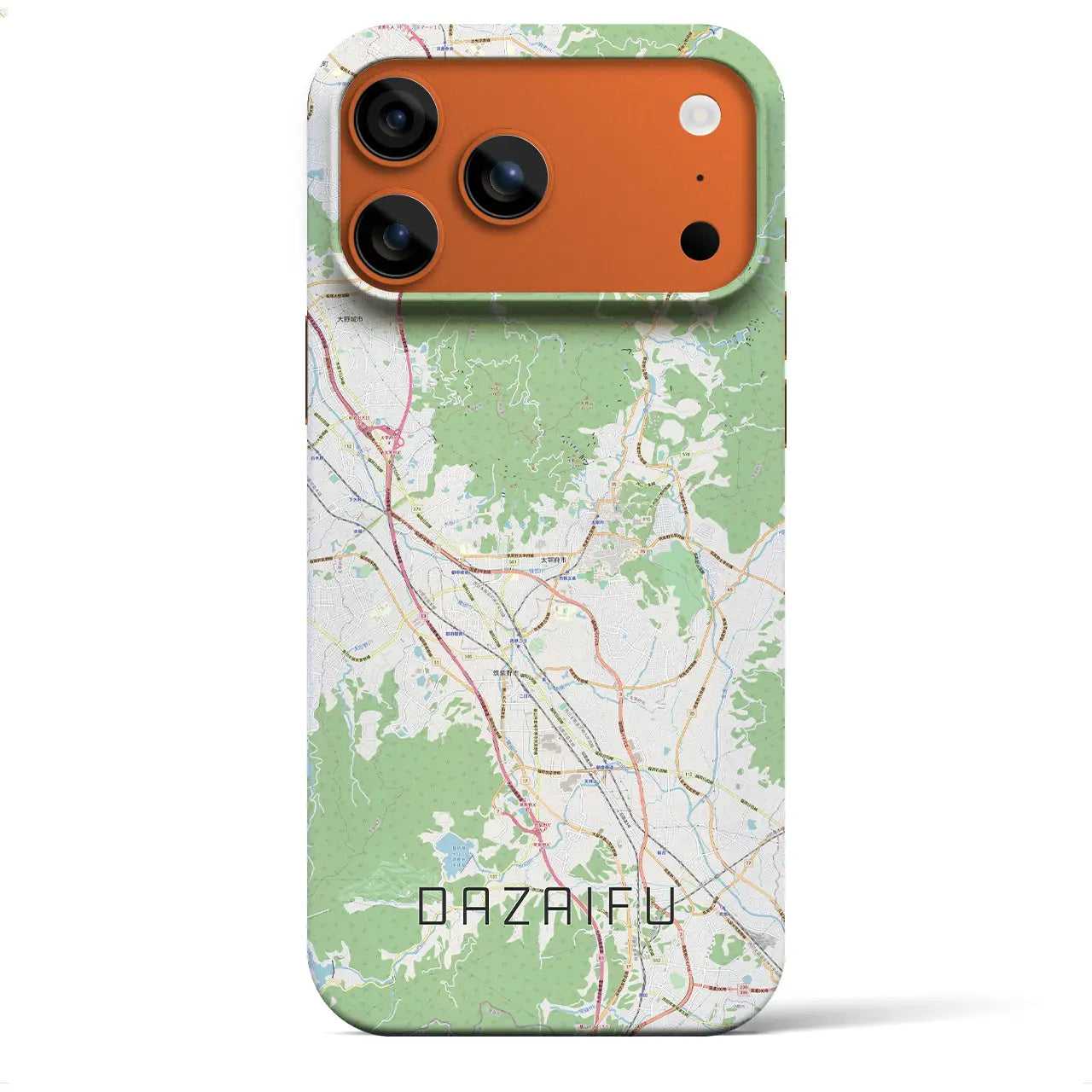 【太宰府(福岡県)】地図柄iPhoneケース(バックカバータイプ)