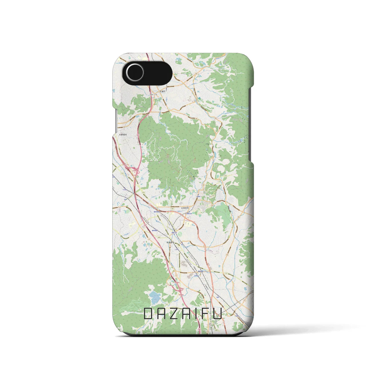 【太宰府(福岡県)】地図柄iPhoneケース(バックカバータイプ)