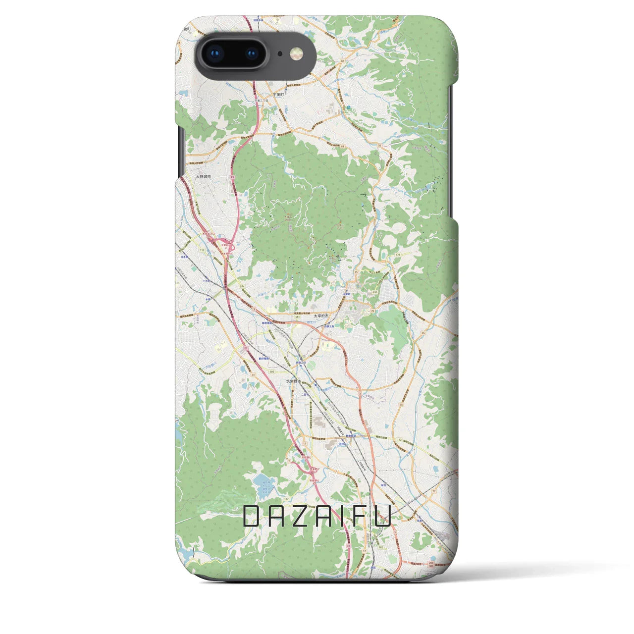 【太宰府(福岡県)】地図柄iPhoneケース(バックカバータイプ)
