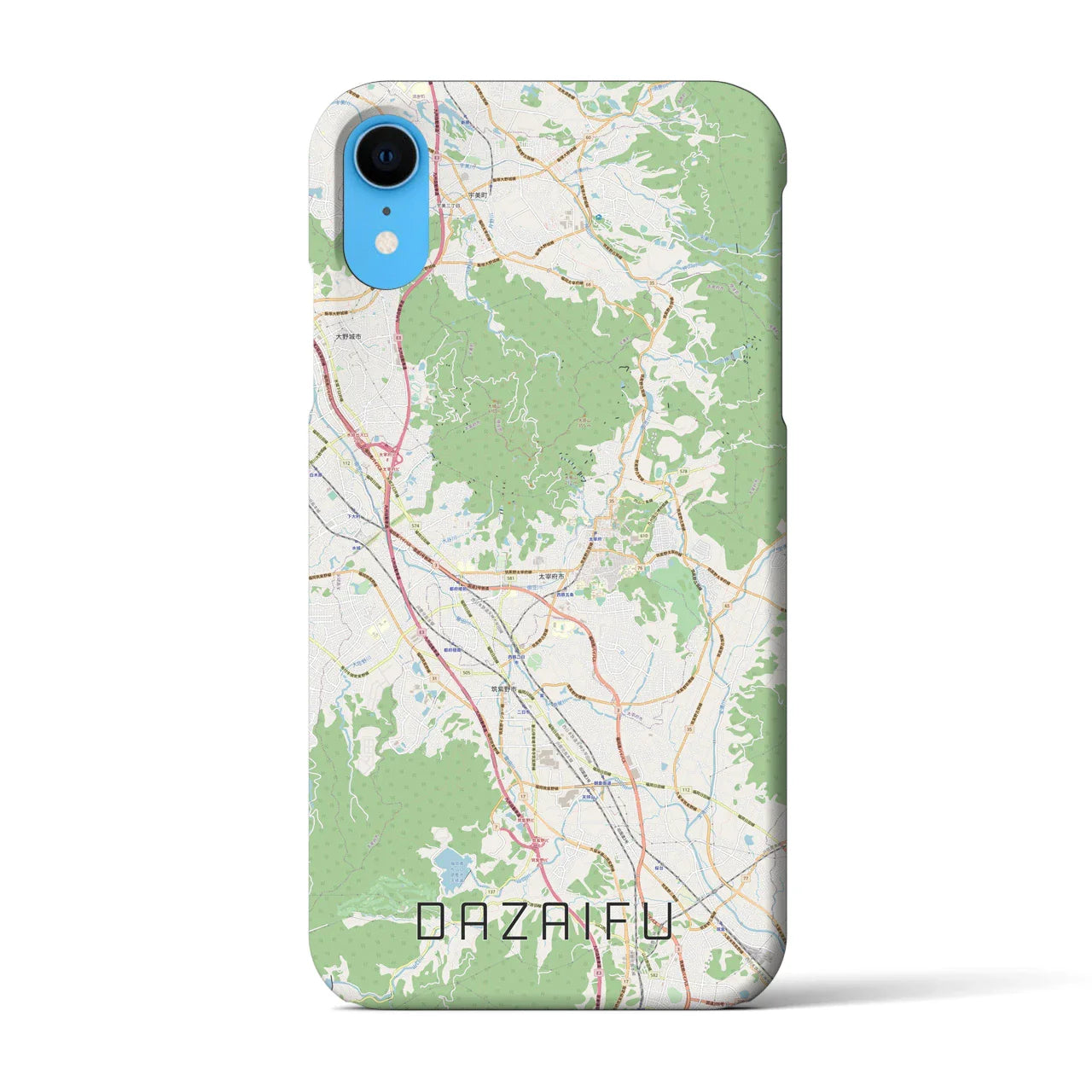 【太宰府(福岡県)】地図柄iPhoneケース(バックカバータイプ)
