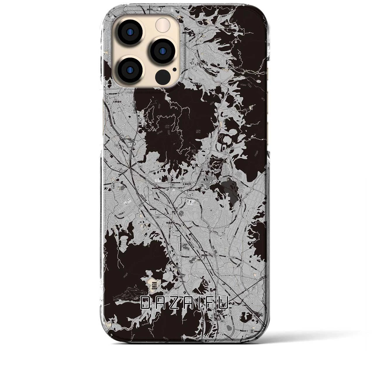 【太宰府(福岡県)】地図柄iPhoneケース(クリアタイプ)