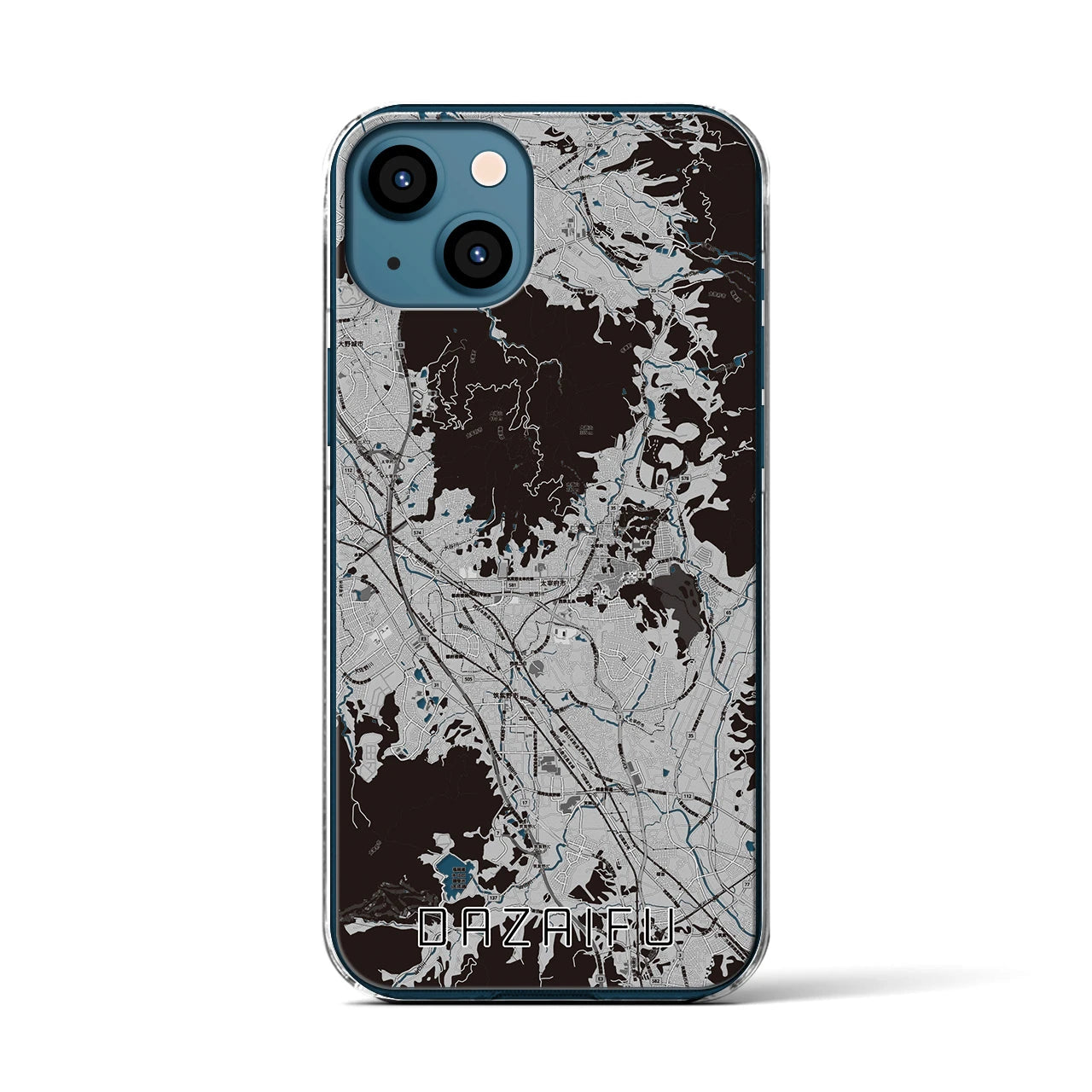 【太宰府(福岡県)】地図柄iPhoneケース(クリアタイプ)