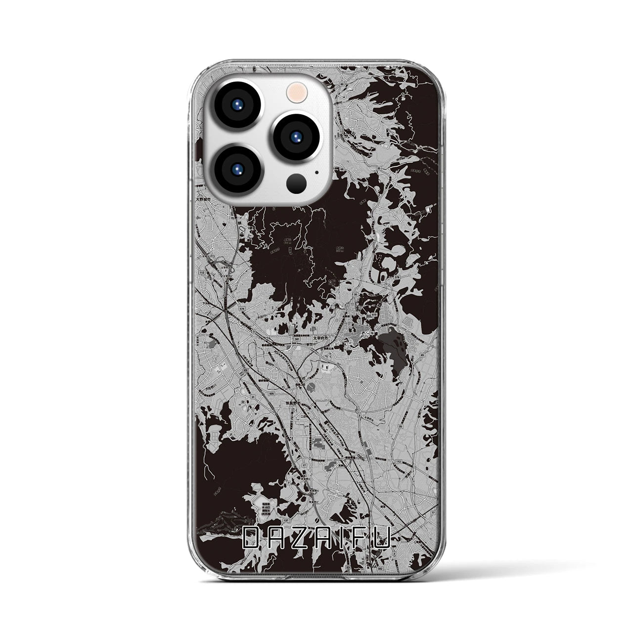 【太宰府(福岡県)】地図柄iPhoneケース(クリアタイプ)