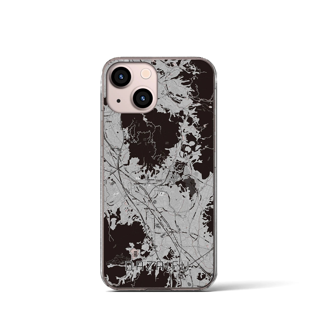 【太宰府(福岡県)】地図柄iPhoneケース(クリアタイプ)