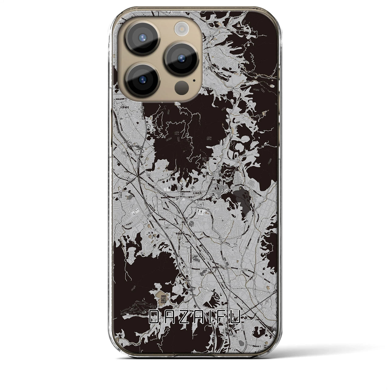 【太宰府(福岡県)】地図柄iPhoneケース(クリアタイプ)