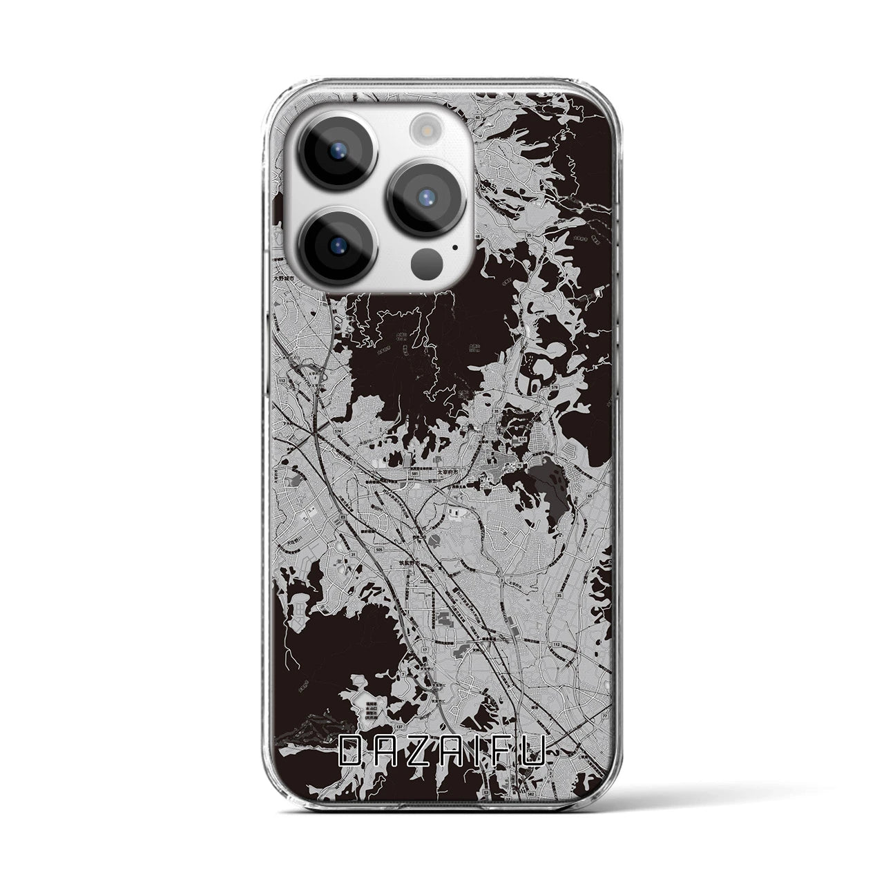 【太宰府(福岡県)】地図柄iPhoneケース(クリアタイプ)