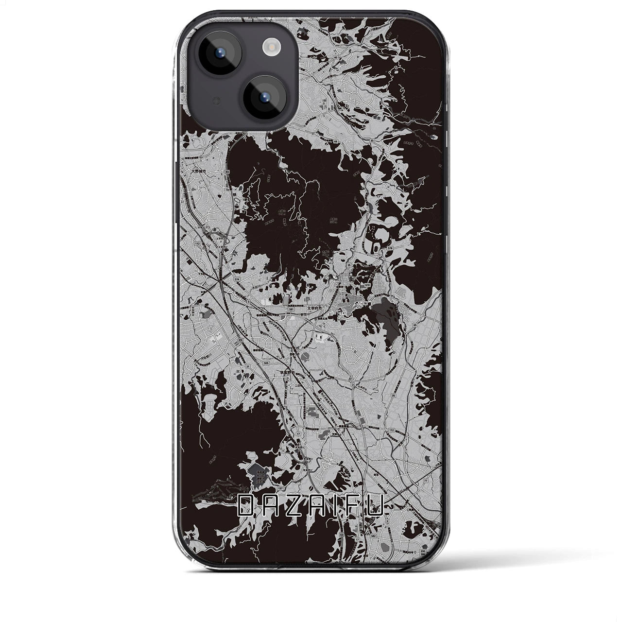 【太宰府(福岡県)】地図柄iPhoneケース(クリアタイプ)