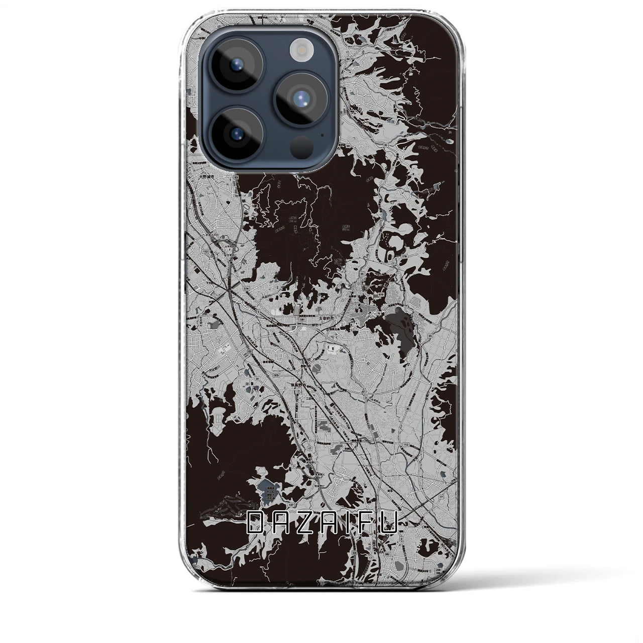 【太宰府(福岡県)】地図柄iPhoneケース(クリアタイプ)