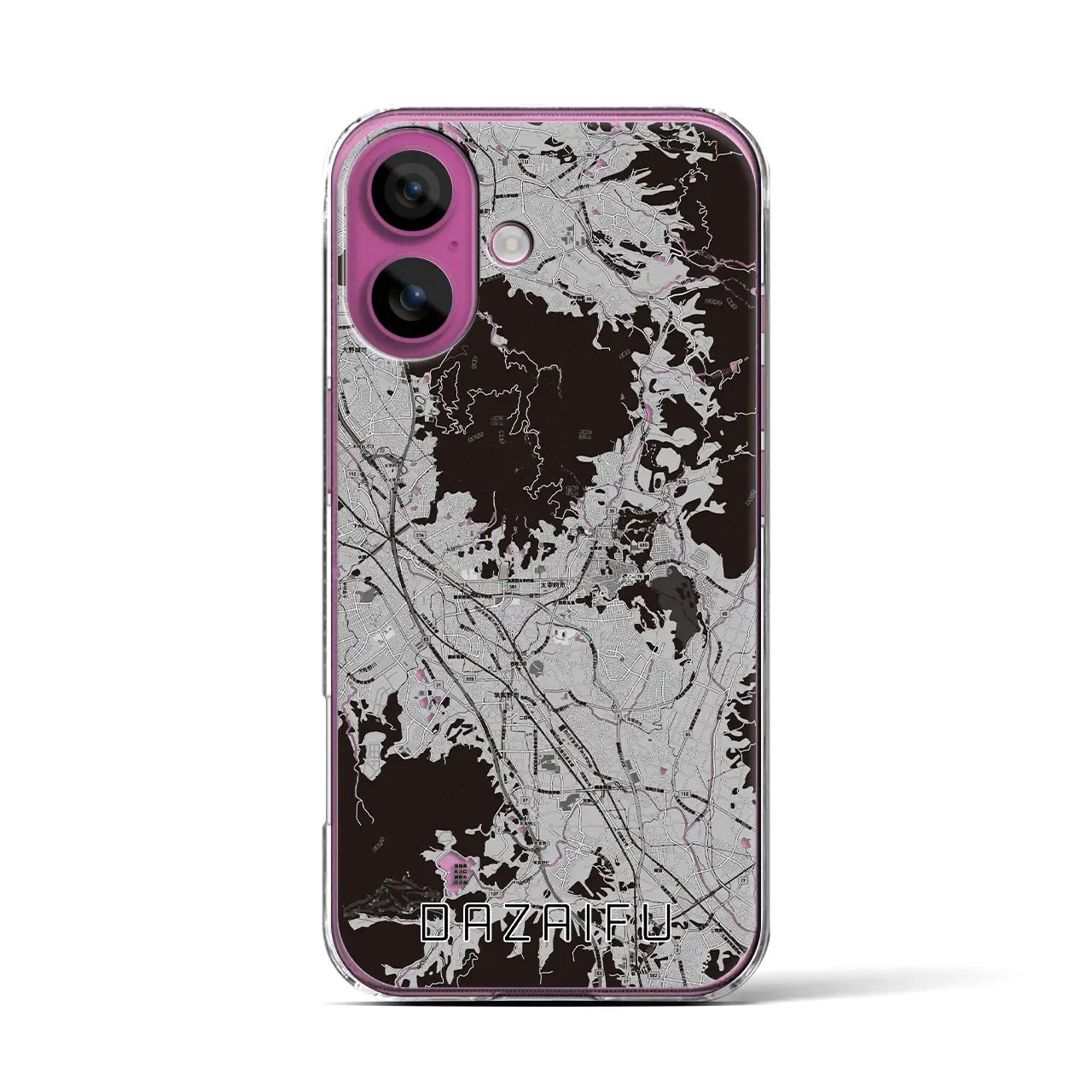 【太宰府(福岡県)】地図柄iPhoneケース(クリアタイプ)