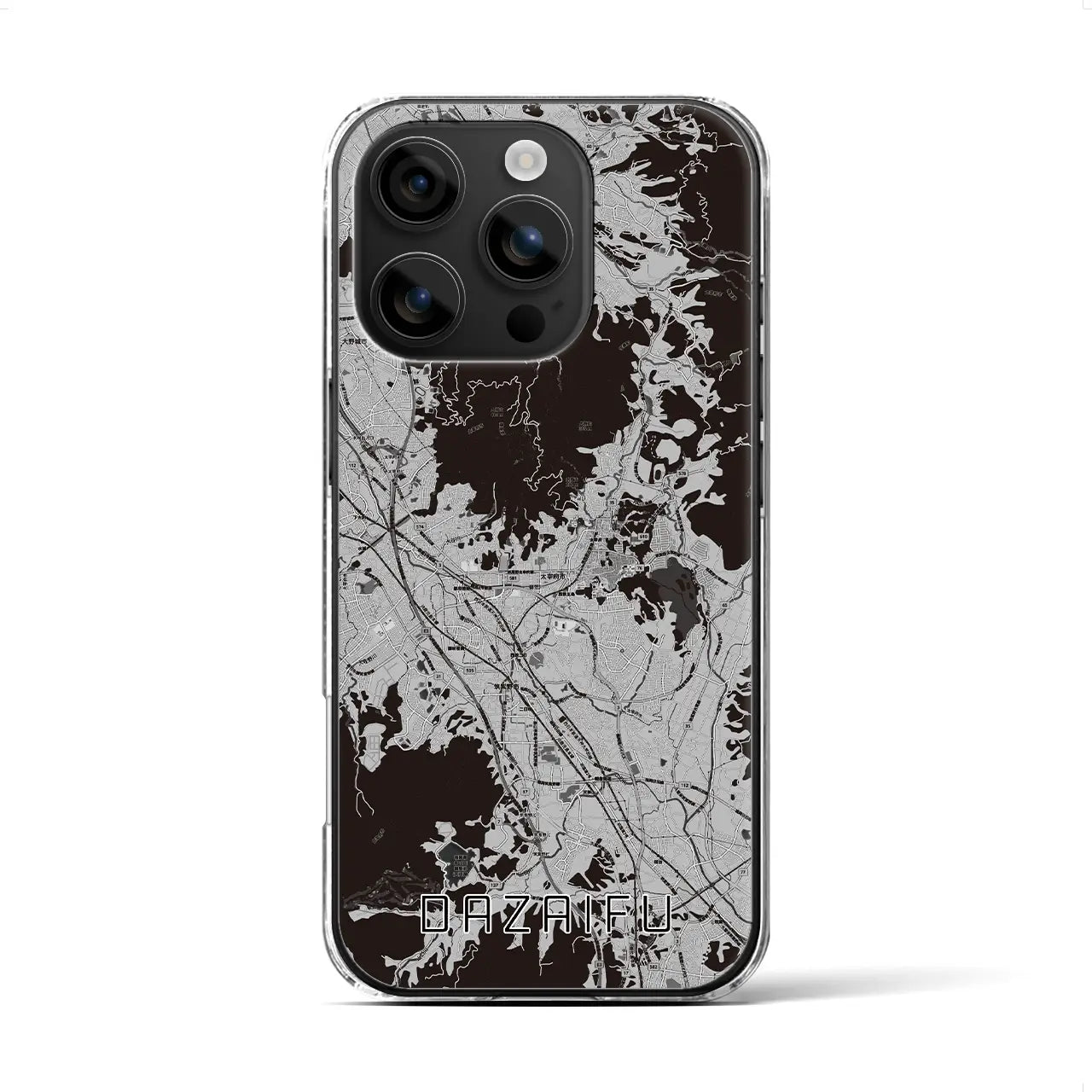 【太宰府(福岡県)】地図柄iPhoneケース(クリアタイプ)