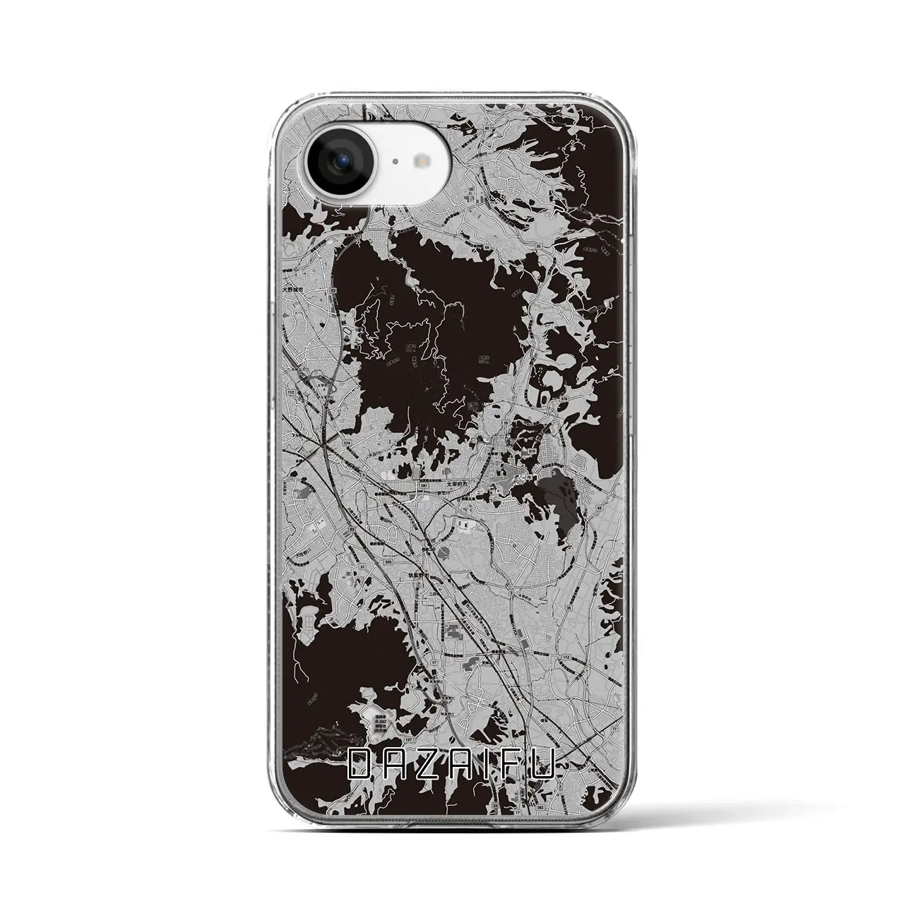 【太宰府(福岡県)】地図柄iPhoneケース(クリアタイプ)