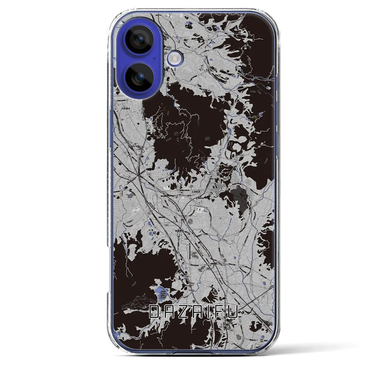 【太宰府(福岡県)】地図柄iPhoneケース(クリアタイプ)