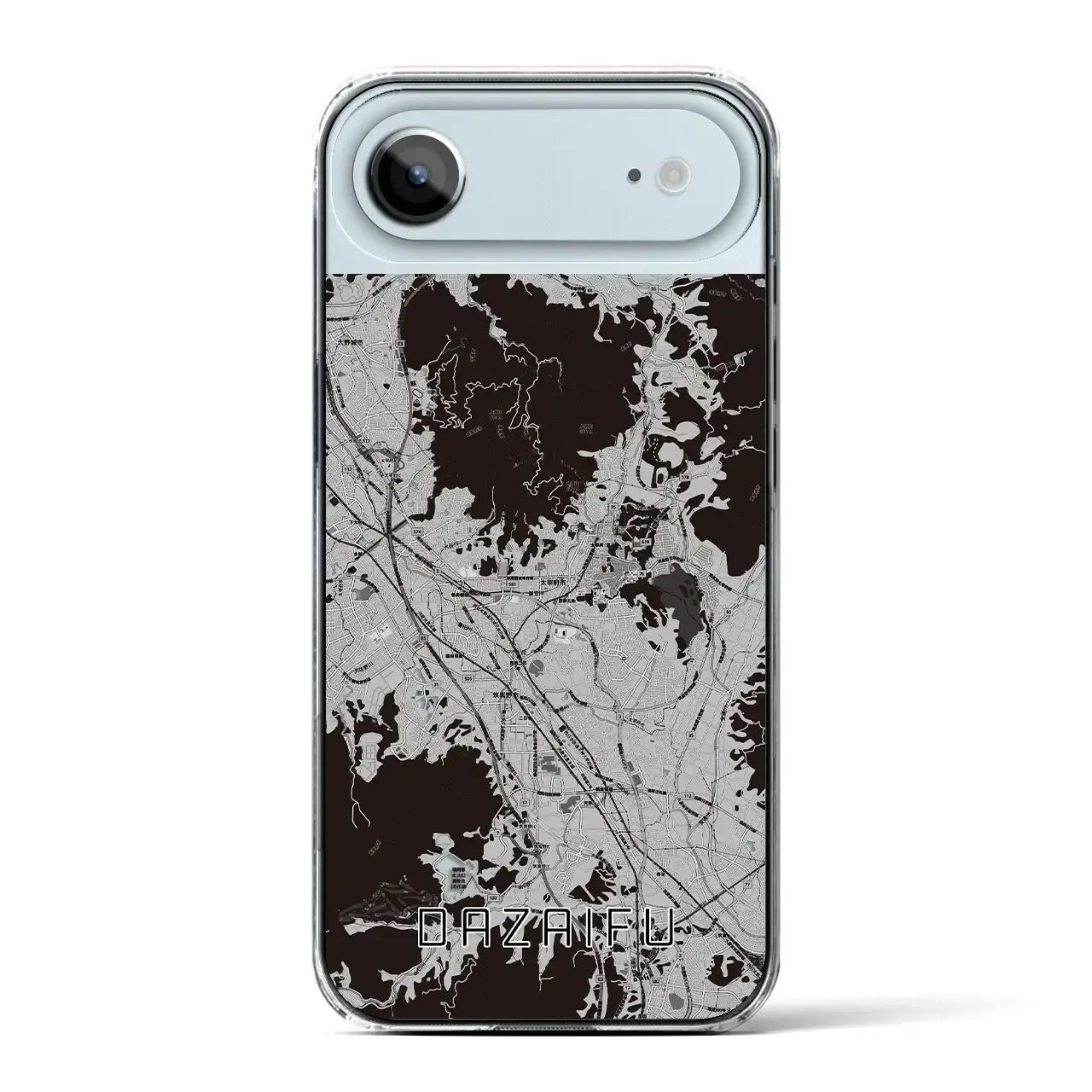 【太宰府(福岡県)】地図柄iPhoneケース(クリアタイプ)