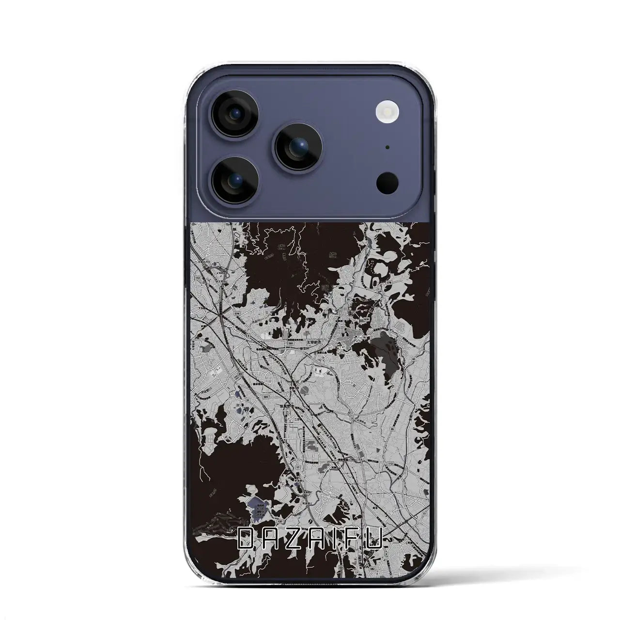 【太宰府(福岡県)】地図柄iPhoneケース(クリアタイプ)