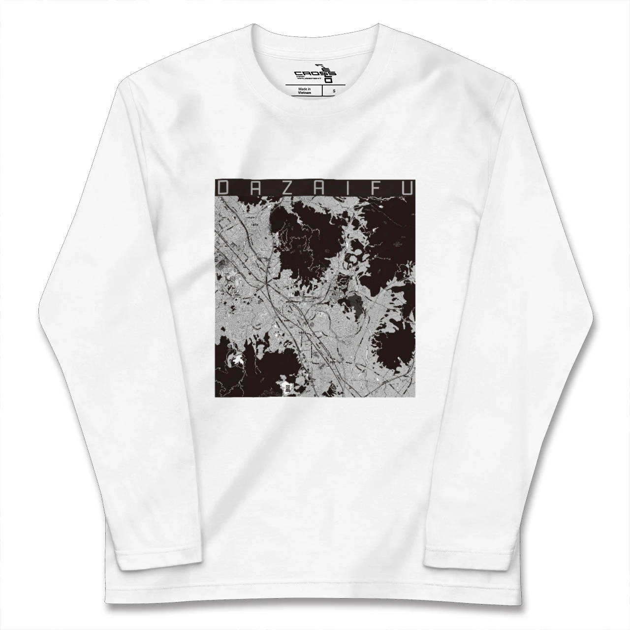 【太宰府(福岡県)】地図柄ロングスリーブTシャツ