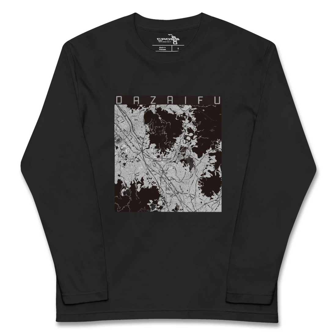 【太宰府(福岡県)】地図柄ロングスリーブTシャツ