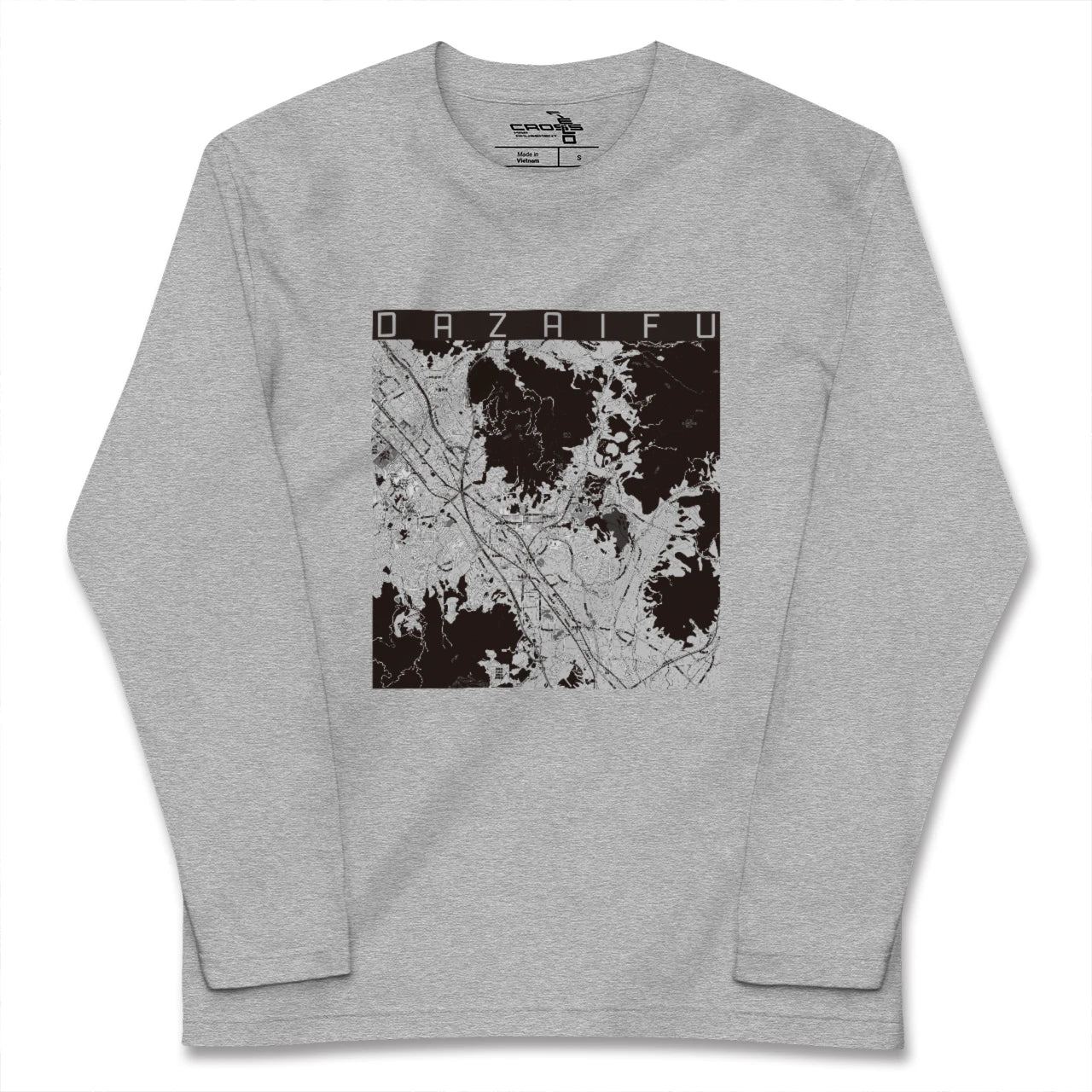 【太宰府(福岡県)】地図柄ロングスリーブTシャツ