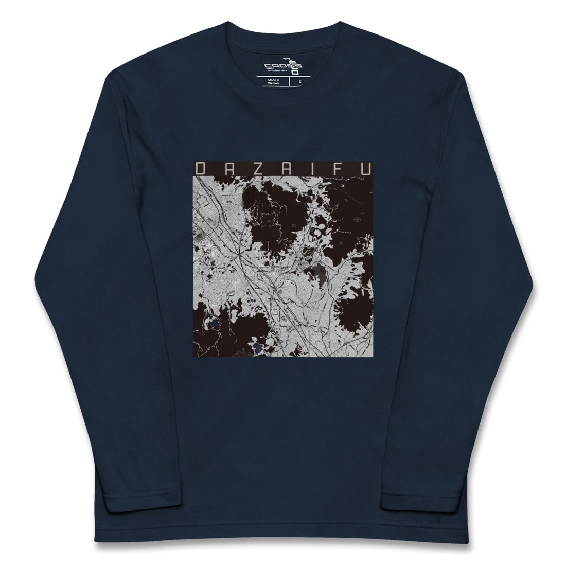【太宰府(福岡県)】地図柄ロングスリーブTシャツ