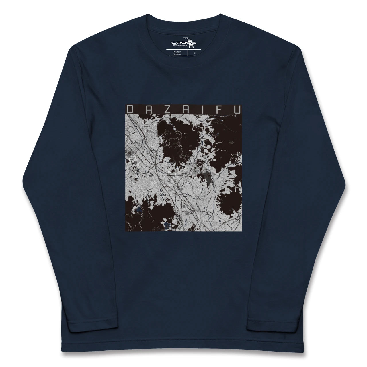 【太宰府(福岡県)】地図柄ロングスリーブTシャツ