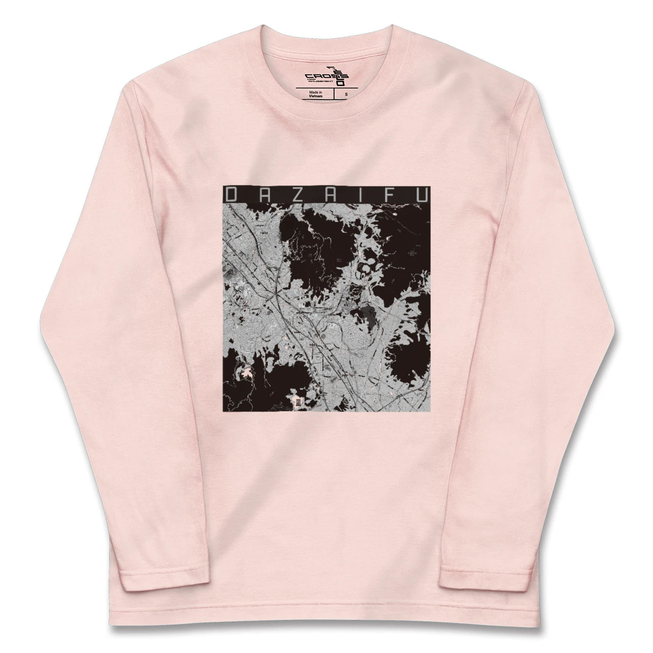 【太宰府(福岡県)】地図柄ロングスリーブTシャツ