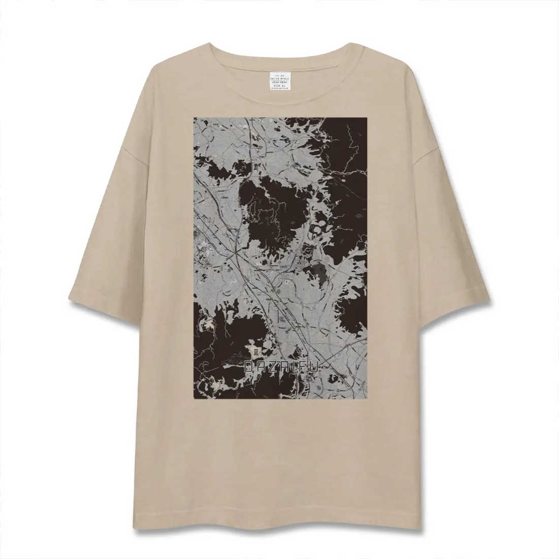 【太宰府(福岡県)】地図柄ビッグシルエットTシャツ