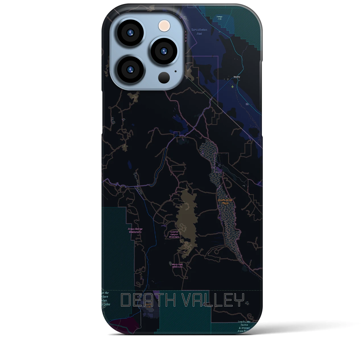 【デスヴァレー(アメリカ)】地図柄iPhoneケース(バックカバータイプ)