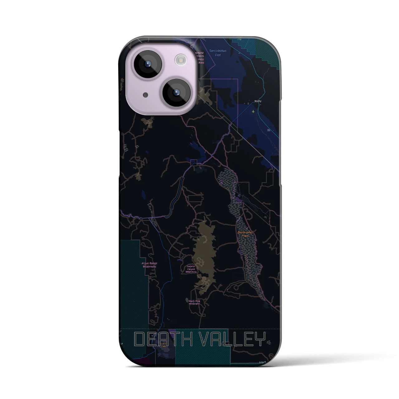 【デスヴァレー(アメリカ)】地図柄iPhoneケース(バックカバータイプ)