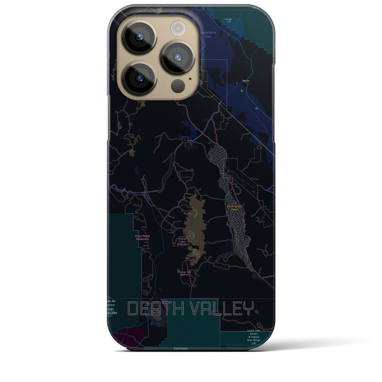 【デスヴァレー(アメリカ)】地図柄iPhoneケース(バックカバータイプ)