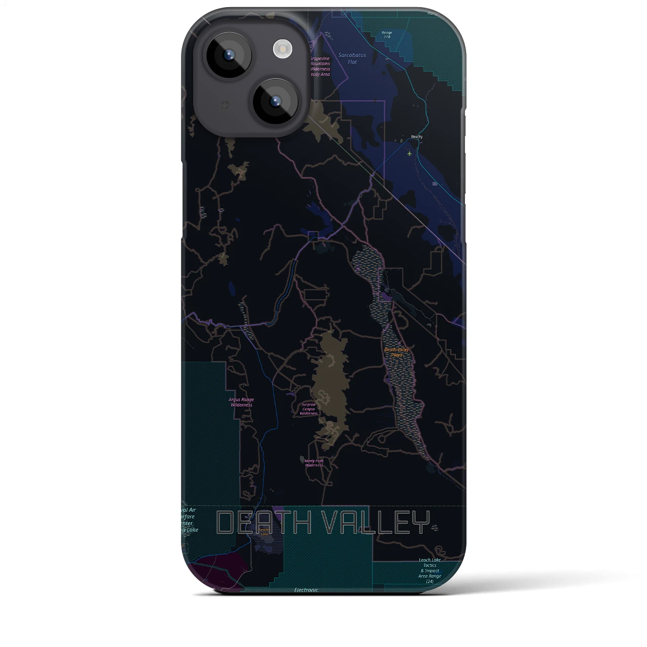 【デスヴァレー(アメリカ)】地図柄iPhoneケース(バックカバータイプ)