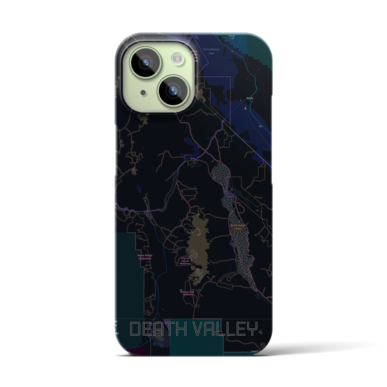 【デスヴァレー(アメリカ)】地図柄iPhoneケース(バックカバータイプ)