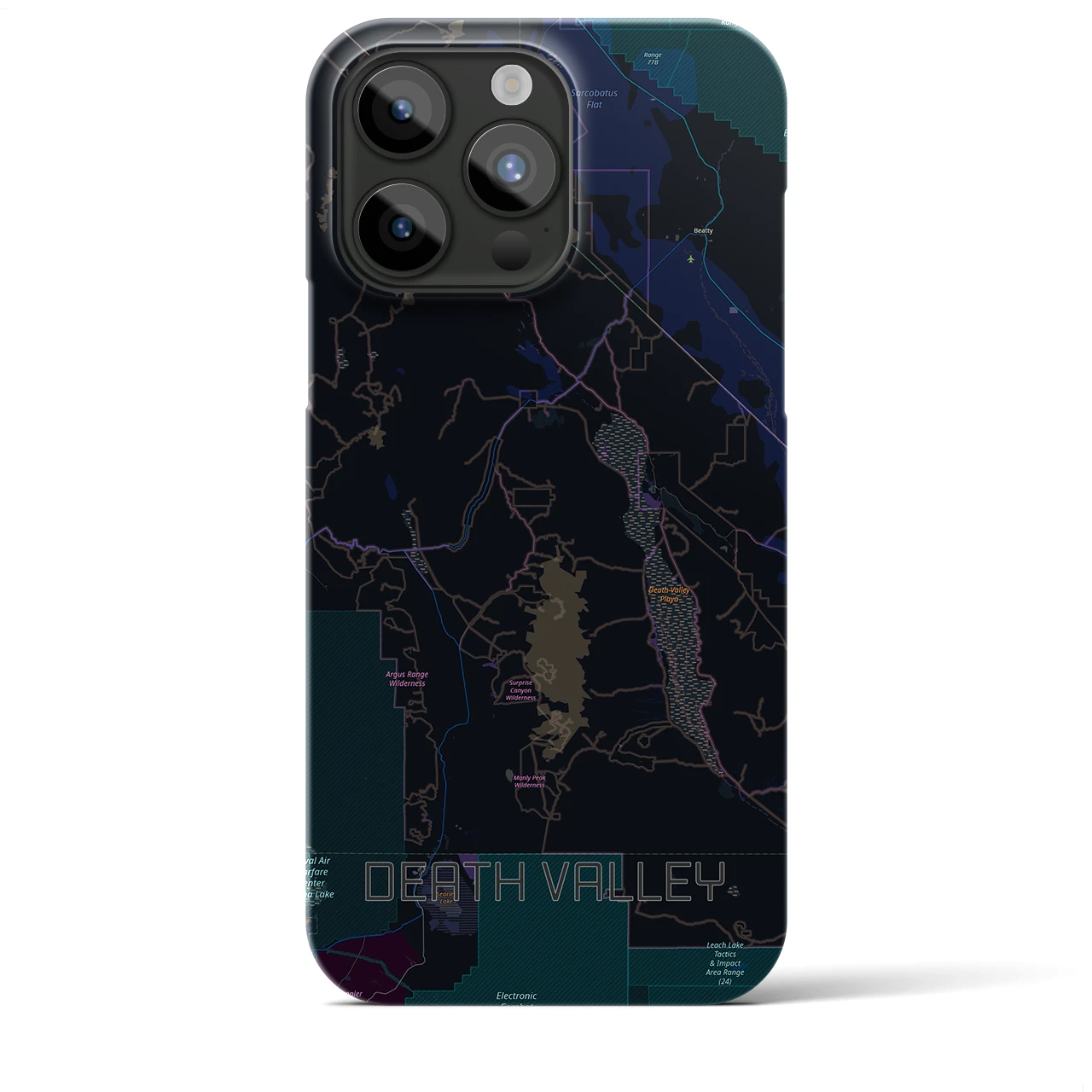 【デスヴァレー(アメリカ)】地図柄iPhoneケース(バックカバータイプ)