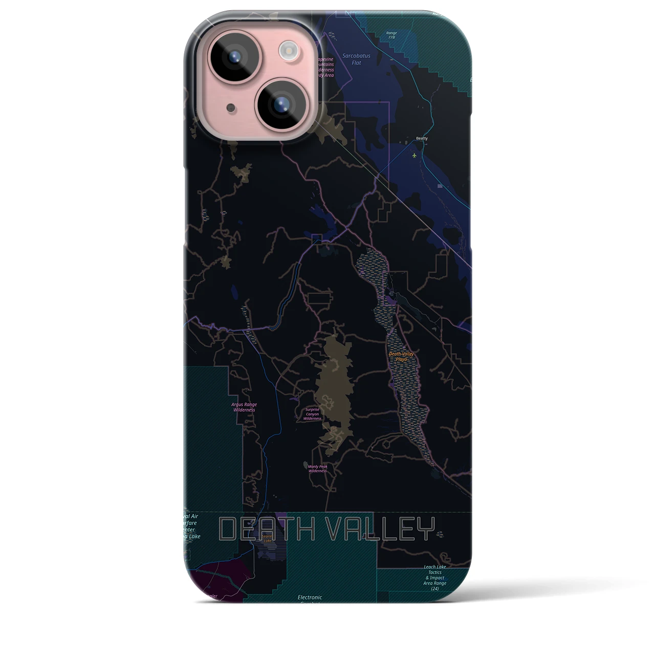 【デスヴァレー(アメリカ)】地図柄iPhoneケース(バックカバータイプ)