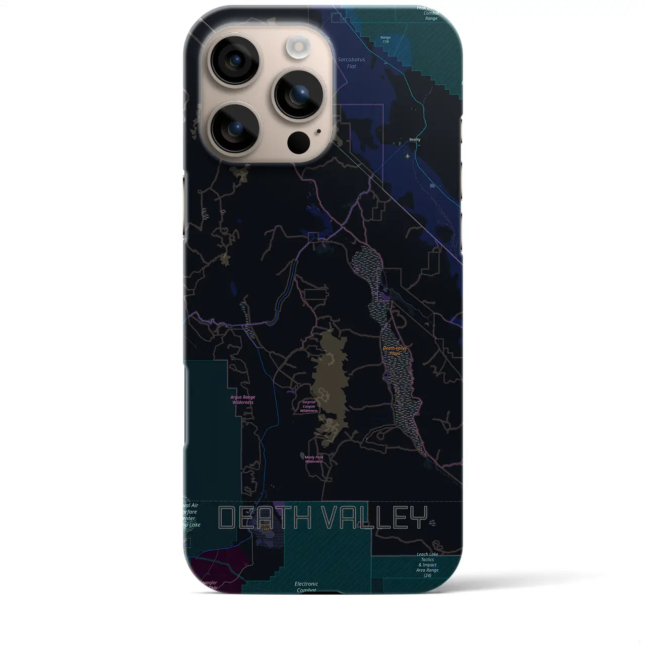 【デスヴァレー(アメリカ)】地図柄iPhoneケース(バックカバータイプ)