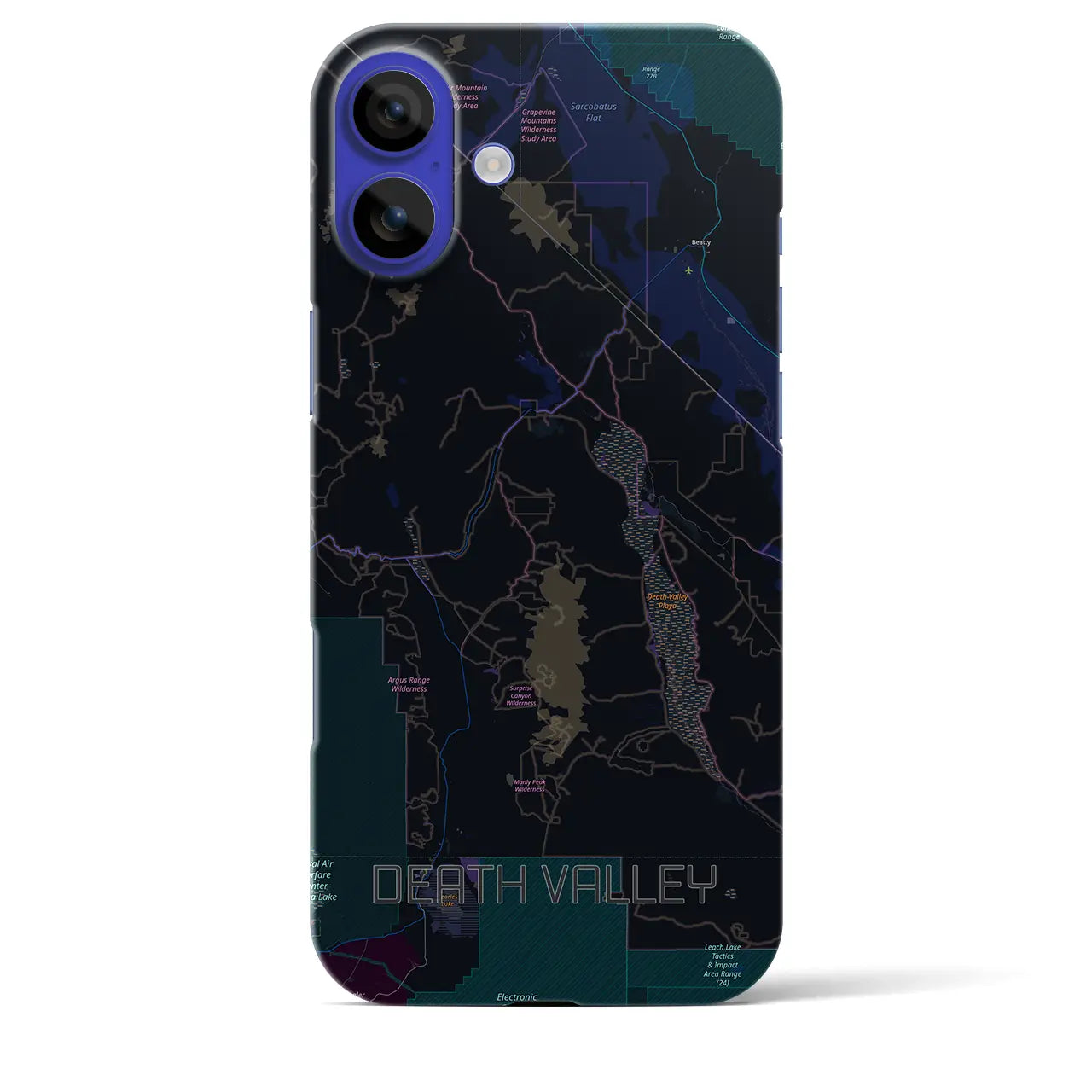 【デスヴァレー(アメリカ)】地図柄iPhoneケース(バックカバータイプ)