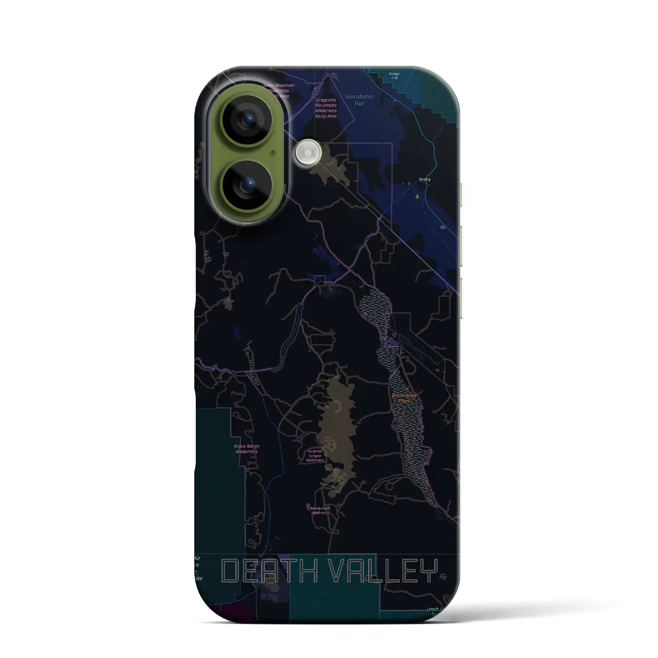 【デスヴァレー(アメリカ)】地図柄iPhoneケース(バックカバータイプ)