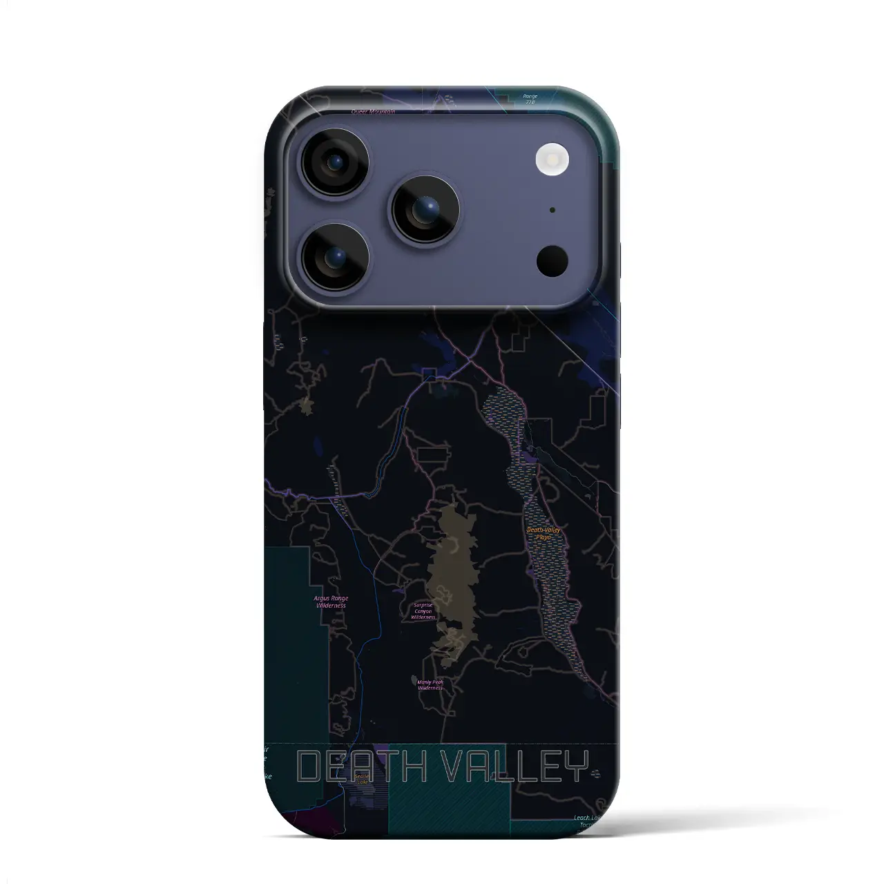 【デスヴァレー(アメリカ)】地図柄iPhoneケース(バックカバータイプ)