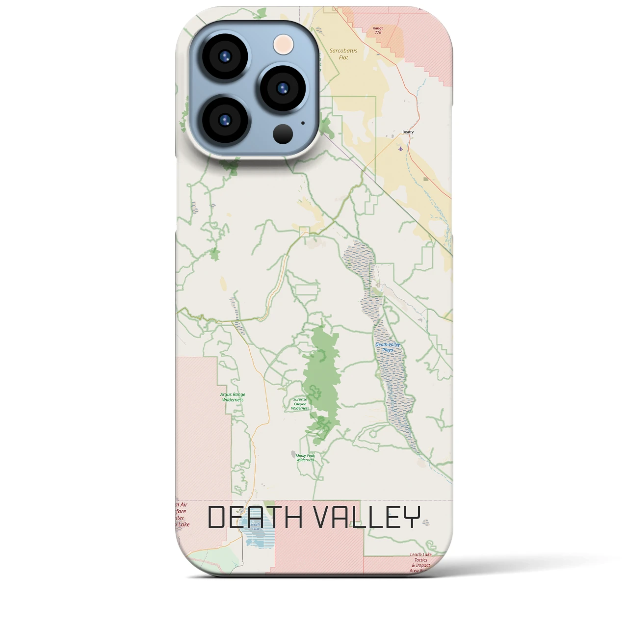 【デスヴァレー(アメリカ)】地図柄iPhoneケース(バックカバータイプ)
