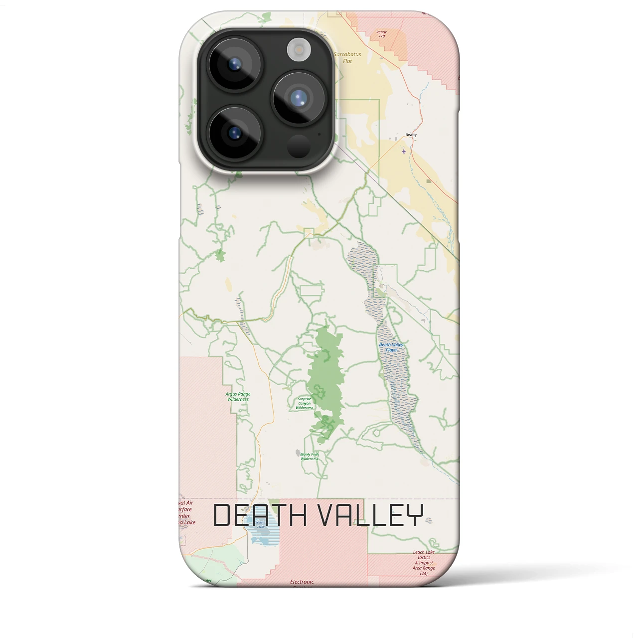 【デスヴァレー(アメリカ)】地図柄iPhoneケース(バックカバータイプ)