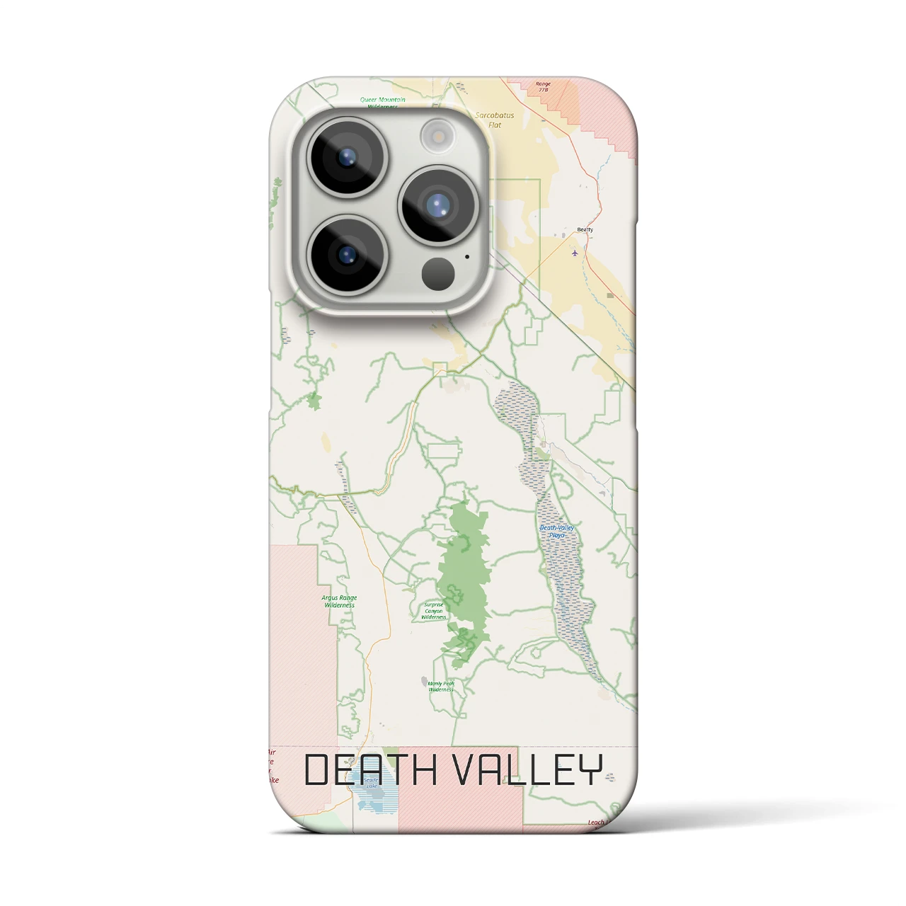 【デスヴァレー(アメリカ)】地図柄iPhoneケース(バックカバータイプ)