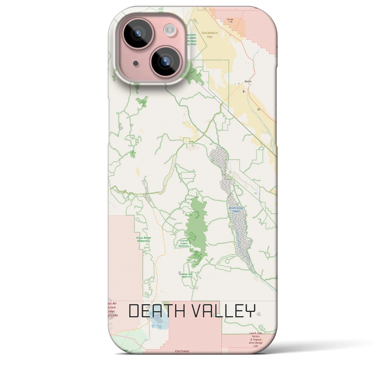 【デスヴァレー(アメリカ)】地図柄iPhoneケース(バックカバータイプ)
